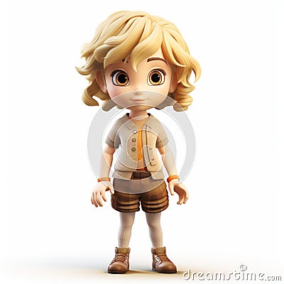 Blond-haired Character In Adventure-themed Artwork Stock Photo