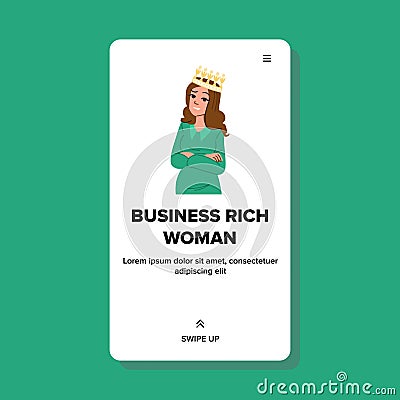 girl business rich woman vector Vector Illustration