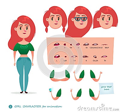 Character Student Woman Cartoon Illustration