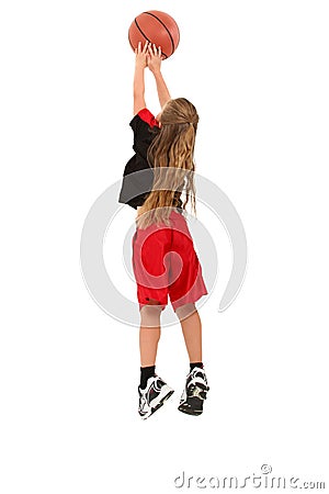 Girl Child Basketball Player Stock Photo
