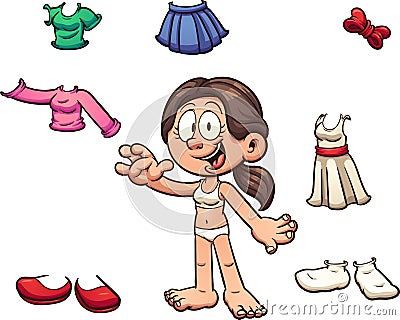 Girl clothes Vector Illustration