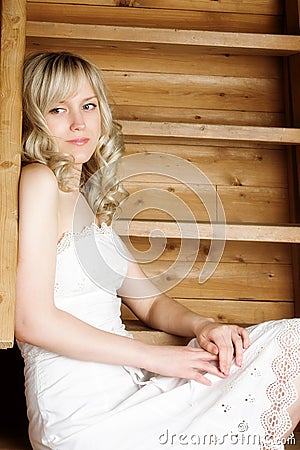 Girl with contempt emotions Stock Photo