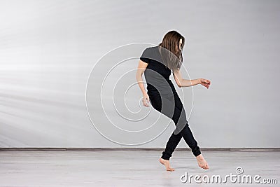 Girl dancer in movement. Stock Photo