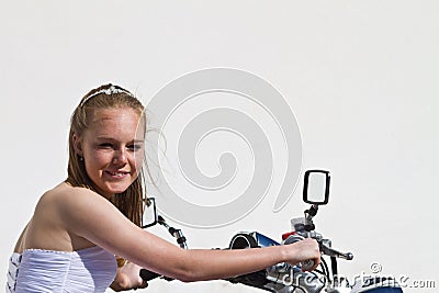 Girl the day of the confirmation Stock Photo