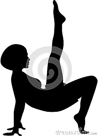 Girl do aerobics Vector Illustration