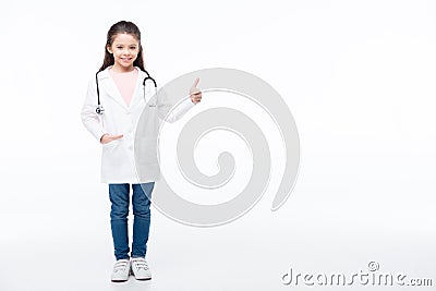 Girl in doctor costume Stock Photo