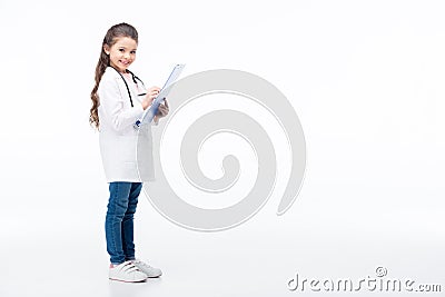 Girl in doctor costume Stock Photo