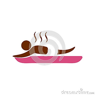 girl doing massage. Vector illustration decorative design Vector Illustration