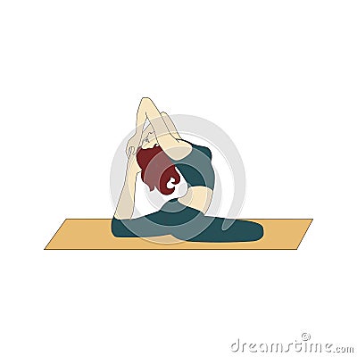 Girl doing yoga Stock Photo