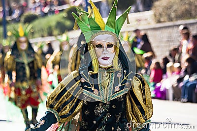 Girl dressed in carnival Editorial Stock Photo