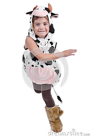 Girl dressed in a sheep costume Stock Photo