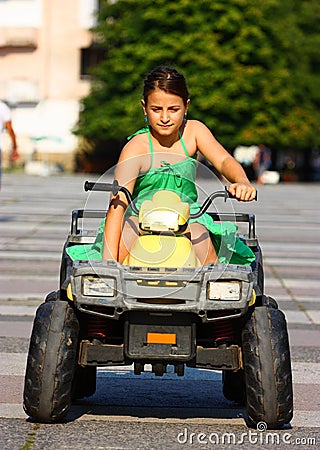 Girl driving Stock Photo