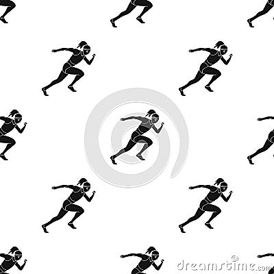 The girl is engaged in athletics.The Olympics in athletics.Olympic sports single icon in black style vector symbol stock Vector Illustration