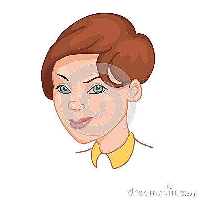 Girl face Vector Illustration