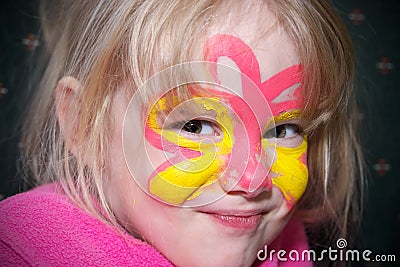 Girl with face paint Stock Photo