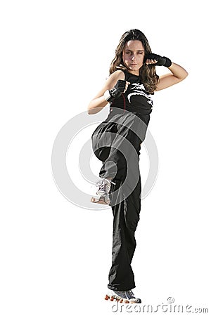 Girl fighting Stock Photo