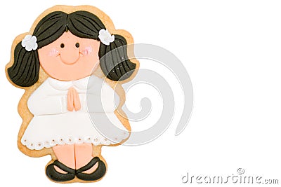 Girl first communion reminder Stock Photo