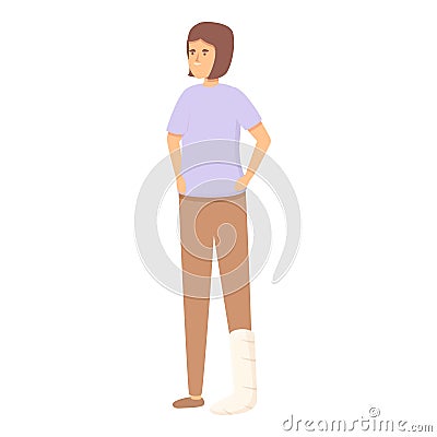 Girl foot examination icon cartoon vector. Xray doctor Vector Illustration