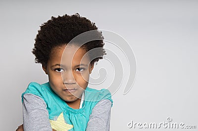 Girl with a frown Stock Photo