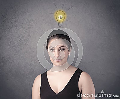 Girl with funny facial expression Stock Photo