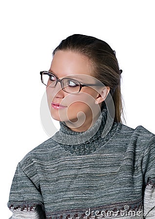 Girl in glasses Stock Photo