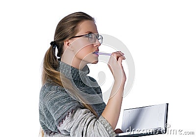 Girl in glasses Stock Photo