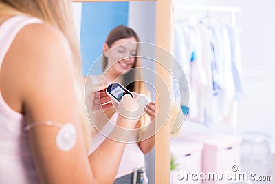 Girl with good glucose level Stock Photo