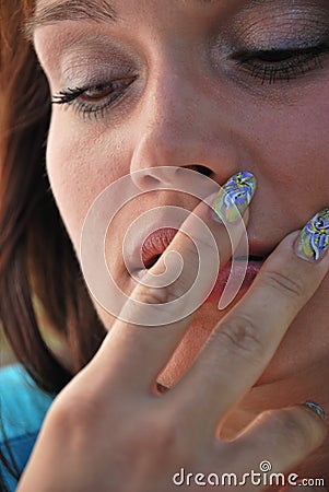 Girl - grief Stock Photo