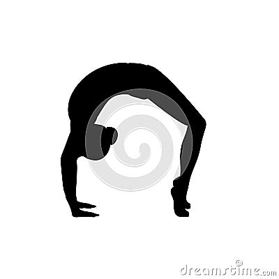 Girl gymnastic sport silhouette sportswoman Vector Illustration