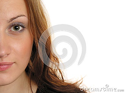 Girl half face Stock Photo