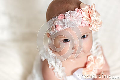 The girl in the headband Stock Photo