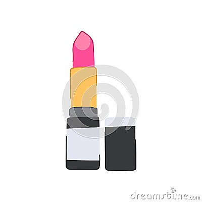 girl lipstick makeup cartoon vector illustration Vector Illustration