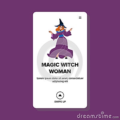 girl magic witch woman vector Vector Illustration