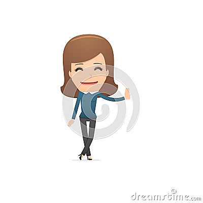 Girl manager, suitable for use in dialogs with Vector Illustration