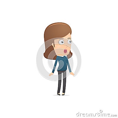 Girl manager, suitable for use in dialogues with Vector Illustration