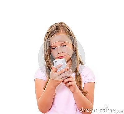 Girl with mobile phone. Editorial Stock Photo