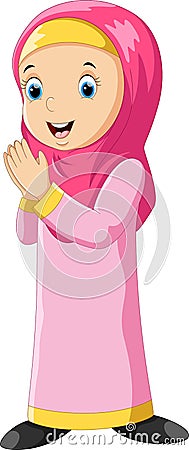 Girl muslim cartoon Cartoon Illustration