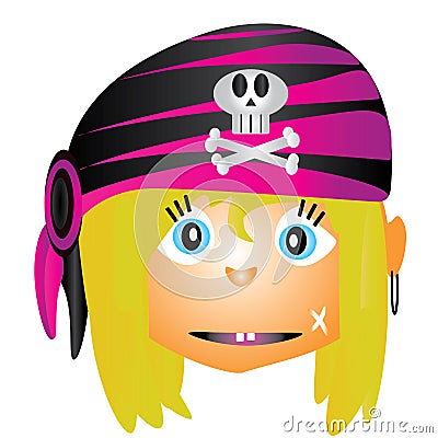 Girl Pirate Stock Photo