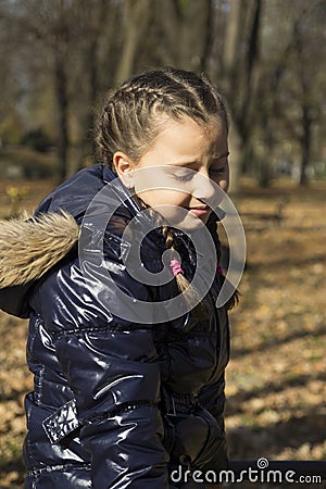 The girl playing on the playground Stock Photo