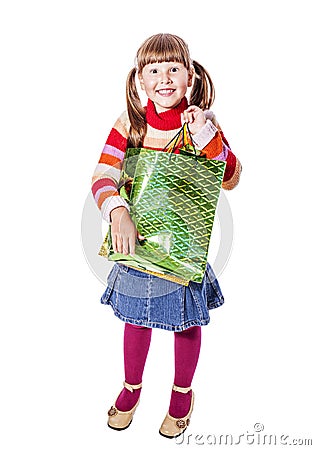 Girl with presents Stock Photo
