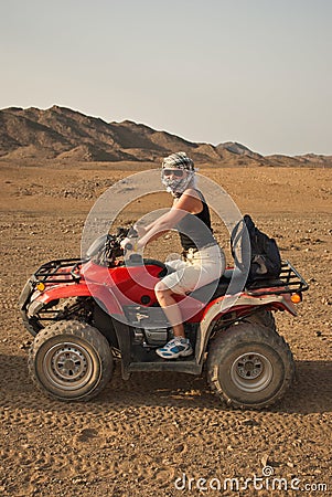 Girl on quad bike Editorial Stock Photo