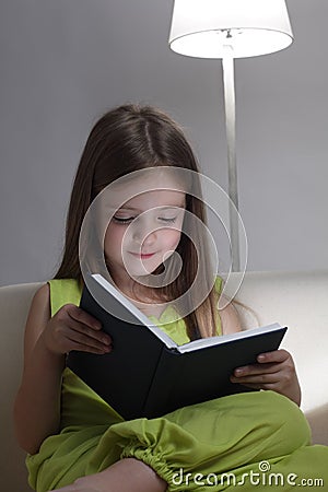 Girl read book Stock Photo