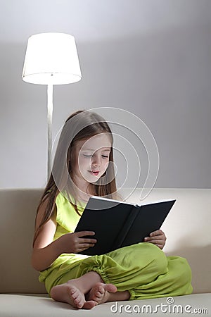 Girl read book Stock Photo