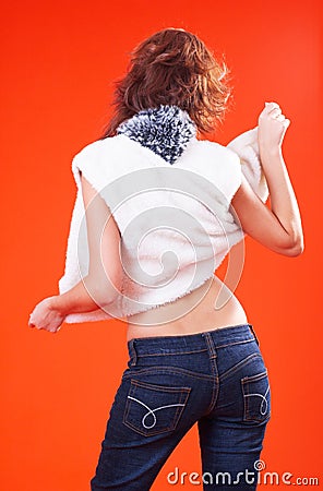 Girl Removing Top - 4 Stock Photo