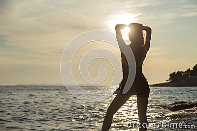 Girl at the sea Stock Photo