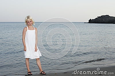 Girl and sea Stock Photo