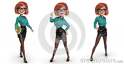 Girl in a short skirt Stock Photo