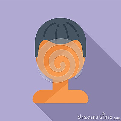 Girl short wig icon flat vector. Costume elegance Vector Illustration