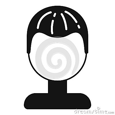 Girl short wig icon simple vector. Costume elegance Stock Photo