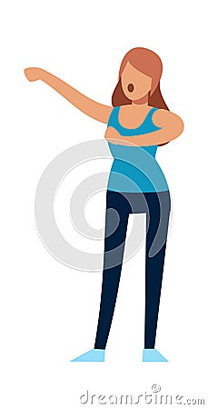 Girl singing. Young woman in casual clothes sings song, vocalists musical performance, karaoke or pop concert Cartoon Illustration